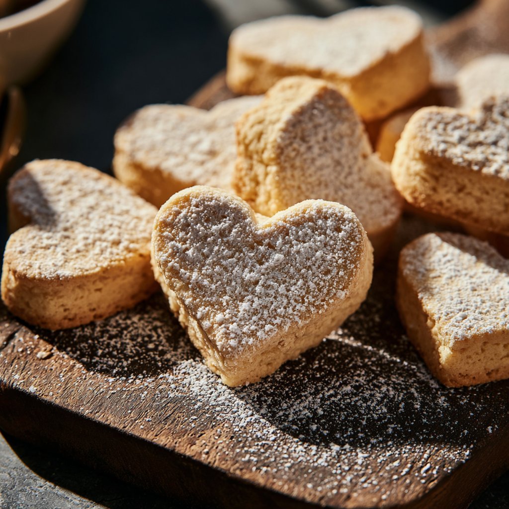 Butterkekse in Herzform