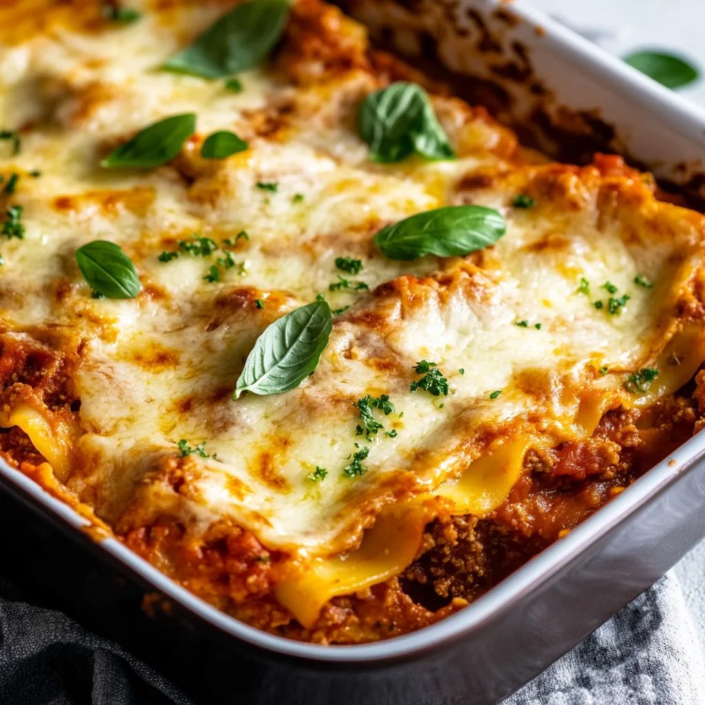 Klassische Lasagne Bolognese mit Bechamelsoße