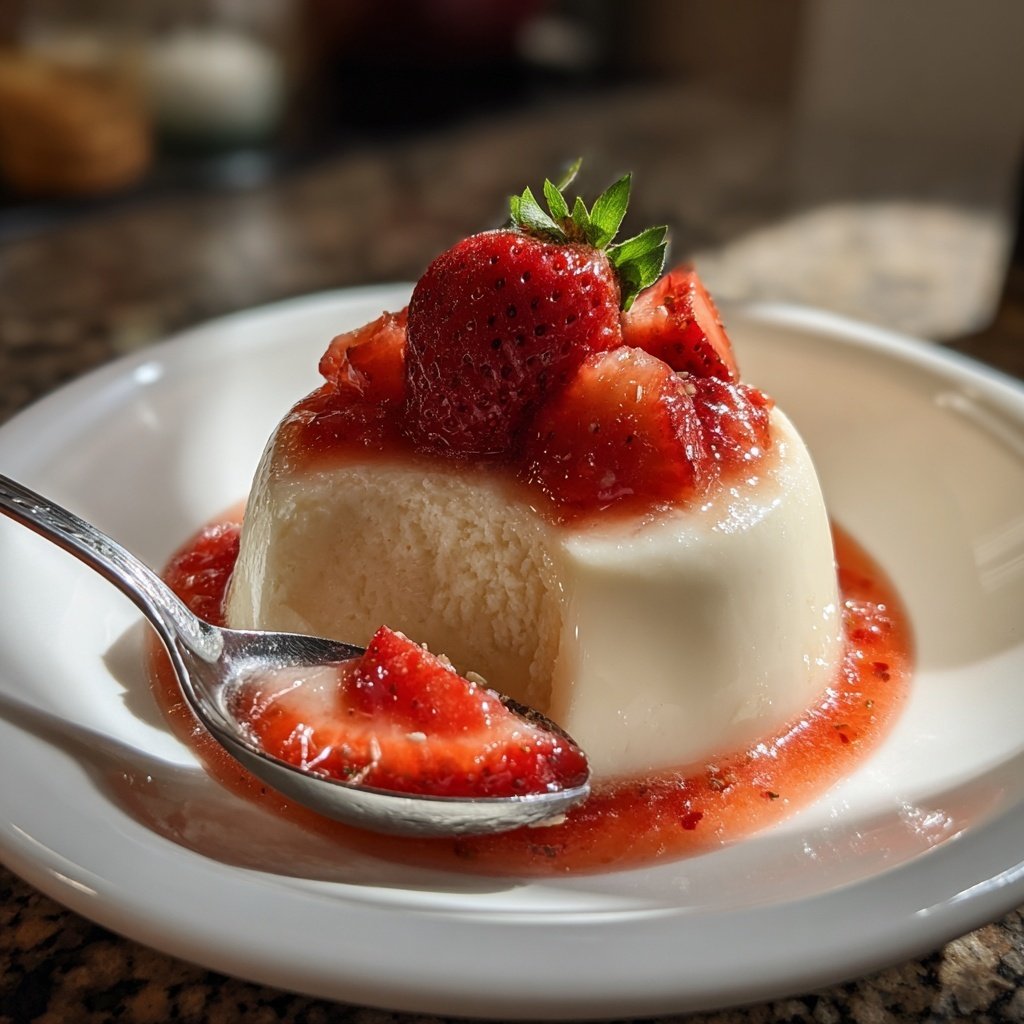 Panna Cotta mit Erdbeersauce