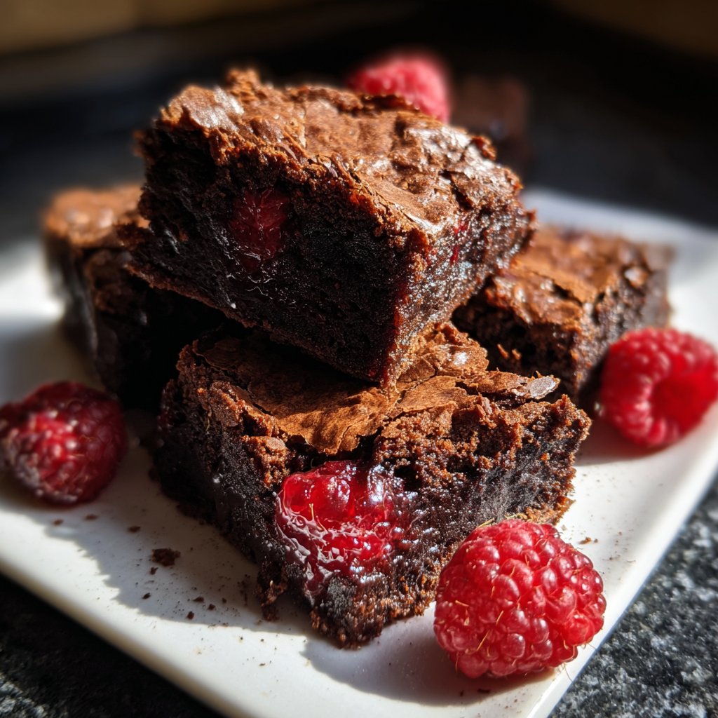 Brownies mit Himbeeren