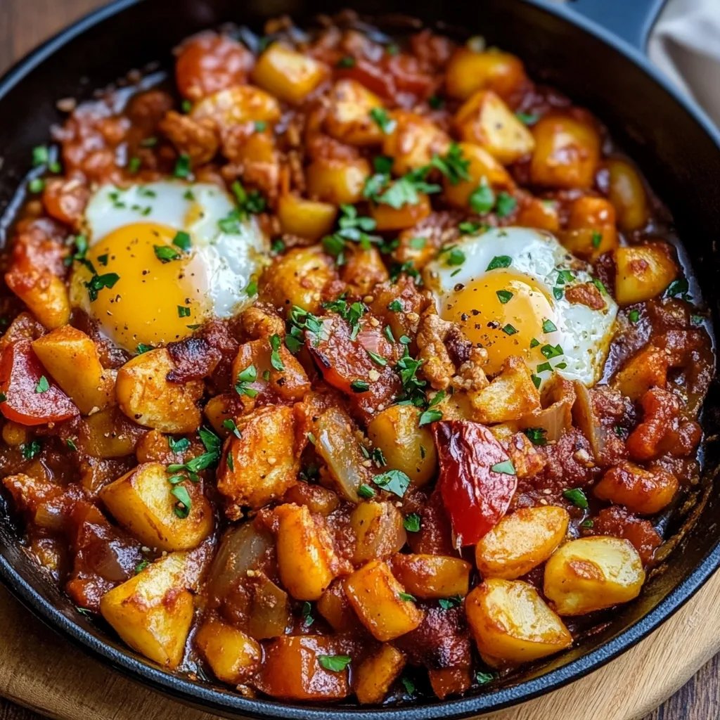 Spanische Bohnen und Eier