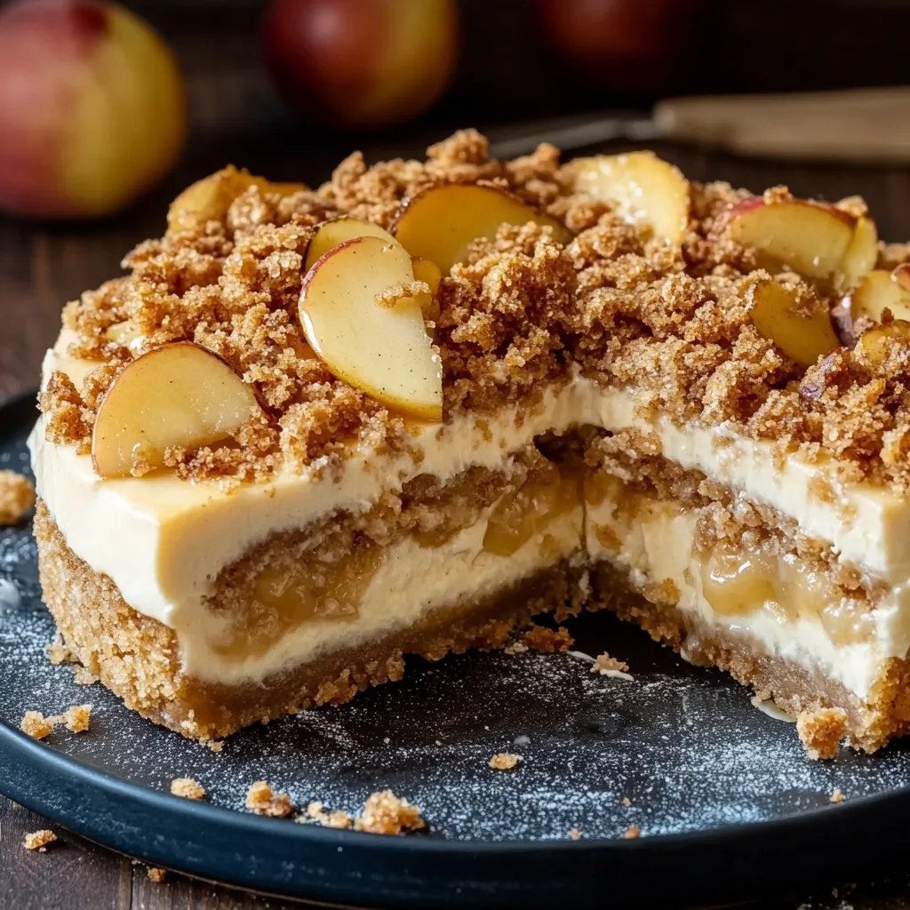 Apple Crumble Cheesecake – Herbsts gemütlichstes Dessert