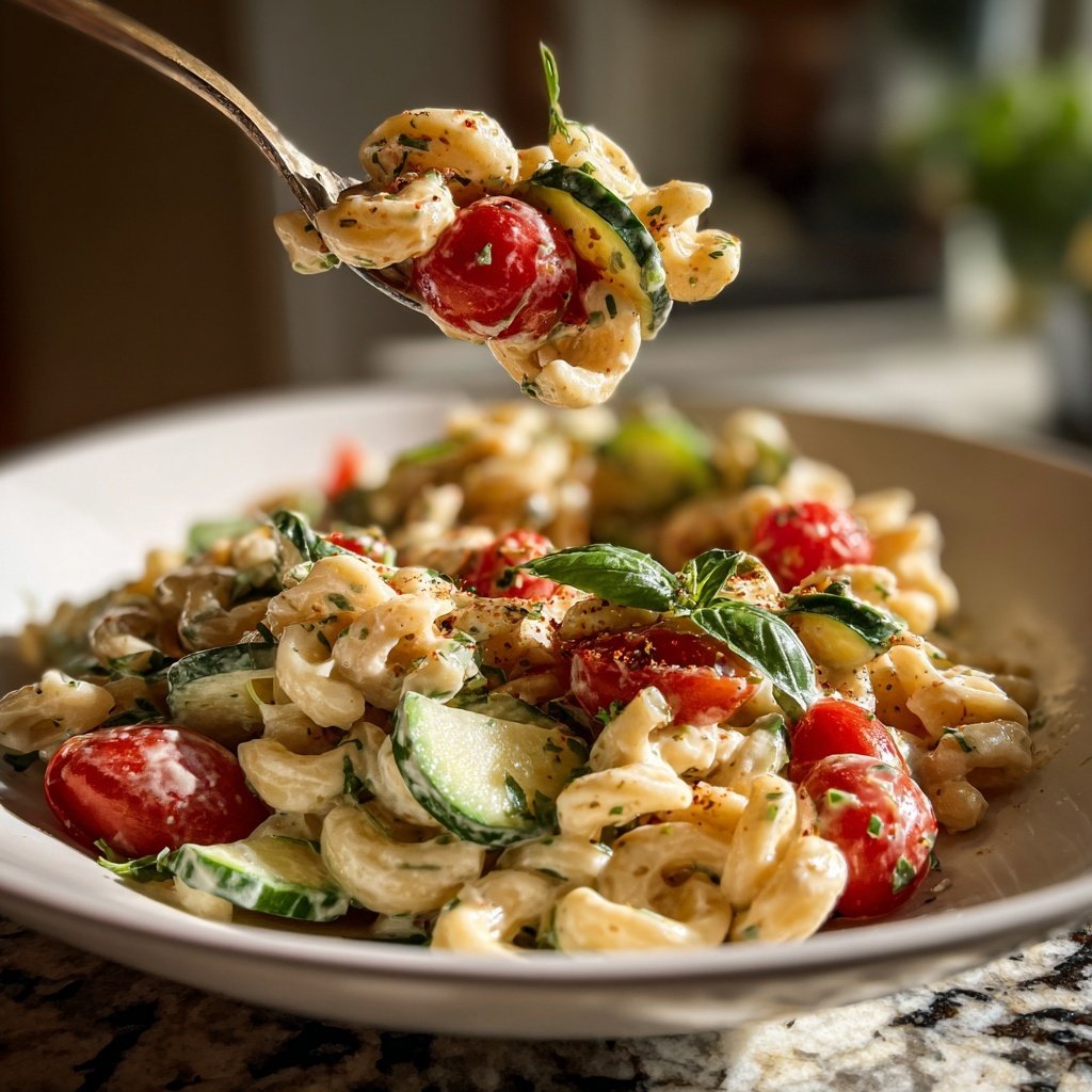 Mediterraner Nudelsalat Cremig