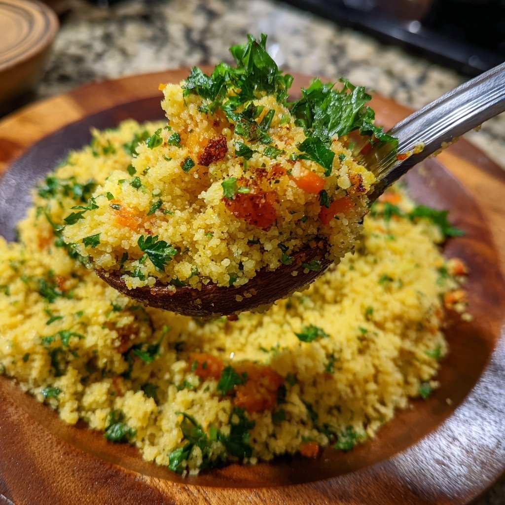 Blumenkohl Couscous Mit Petersilie