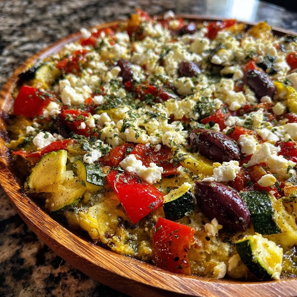 Gesund & Leicht Mediterrane Gemüsepfanne mit Feta