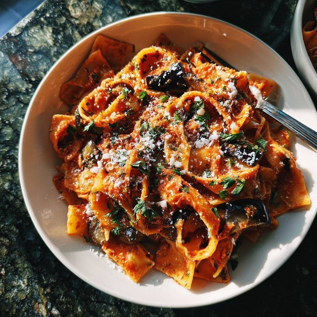Internationale Küche Italienische Pasta alla Norma