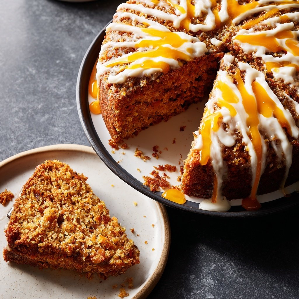 Karottenkuchen Mit Orangen Glasur