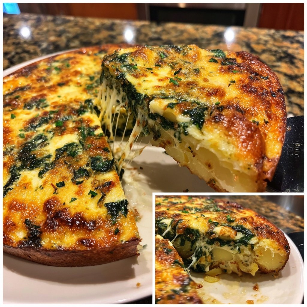 Kartoffelauflauf mit Spinat